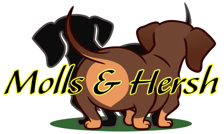The Molls & Hersh logo — two dachshunds standing side by side